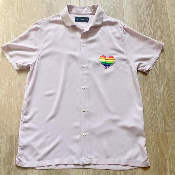 Abercrombie & Fitch Other - Abercrombie-fitch Men's Pink Button Down Shirt With Heart Patch